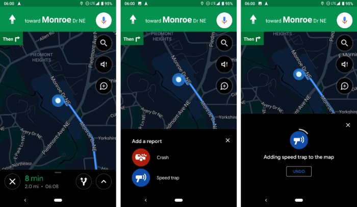 Google maps roll out speed trap accident reports