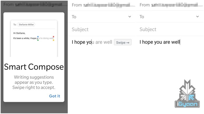 Gmail smart compose available android