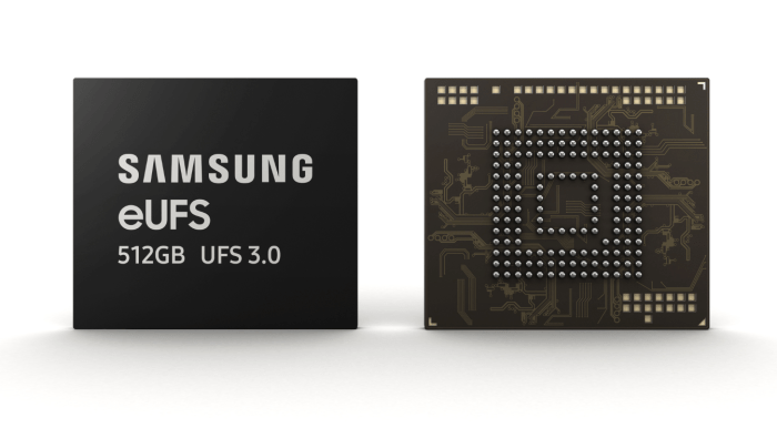 Samsung 512gb flash storage twice as fast