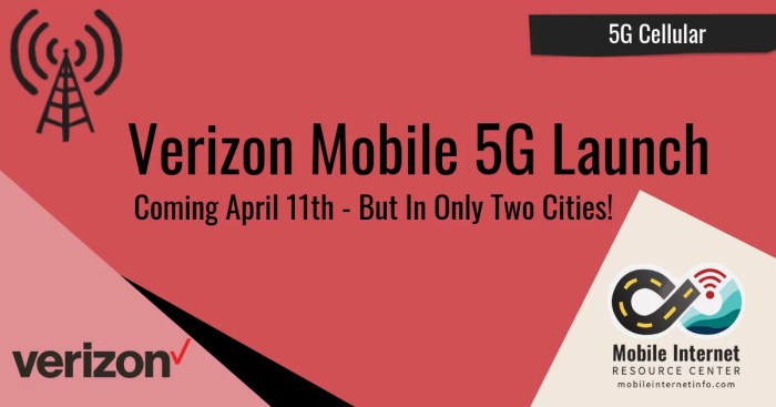 Verizon mobile 5g network launches april 11th