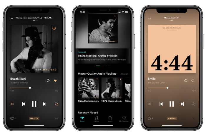 Tidal ios app support hi fidelity audio