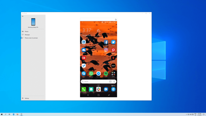 Microsoft android screen mirroring windows 10