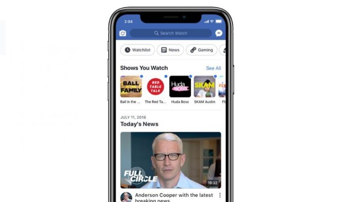 Facebook watch cut down news programming