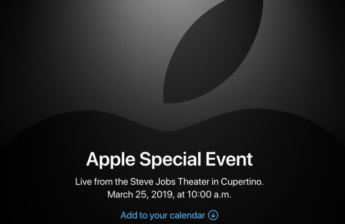 Apple its show time march 25